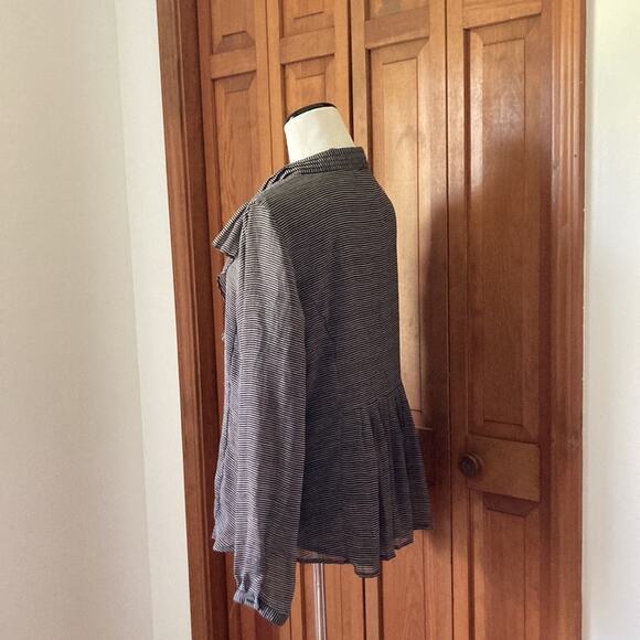 Coldwater Creek Chiffon Buttondown Blouse, Size L - Picture 5 of 10